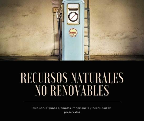 Nicht erneuerbare natürliche Ressourcen