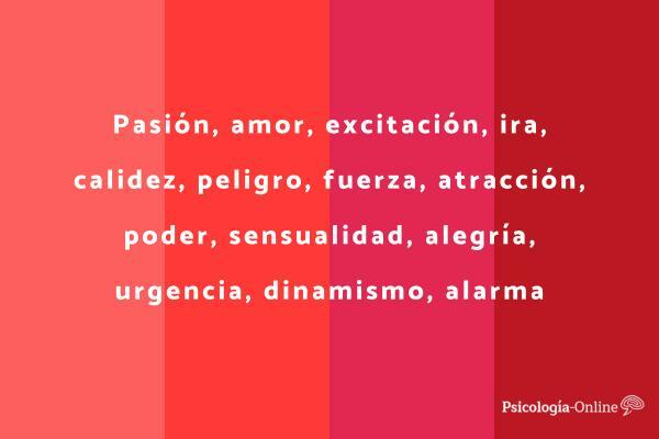 What does RED COLOR mean in PSYCHOLOGY