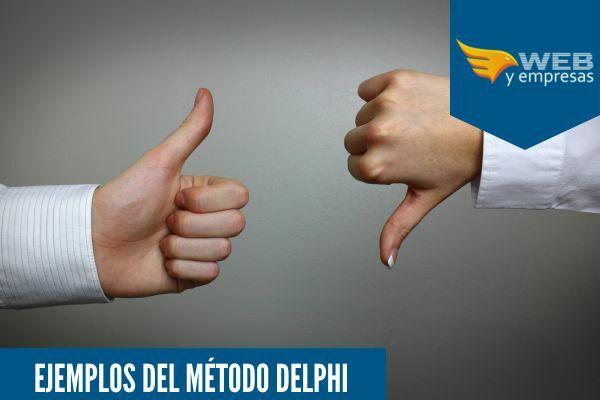 3 exemples de la méthode Delphi