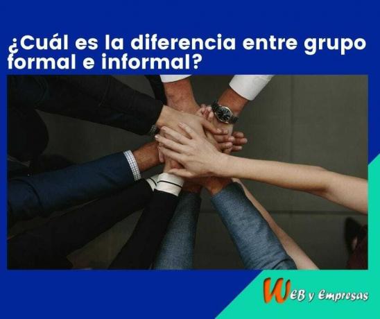 Qual é a diferença entre grupo formal e informal?