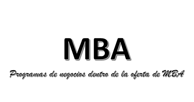 Äriprogrammid MBA pakkumise raames