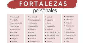 A person's strengths: list with examples